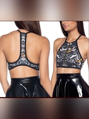 Blackmilk Dark Moth Ryder Crop Top, VGUC, Size S